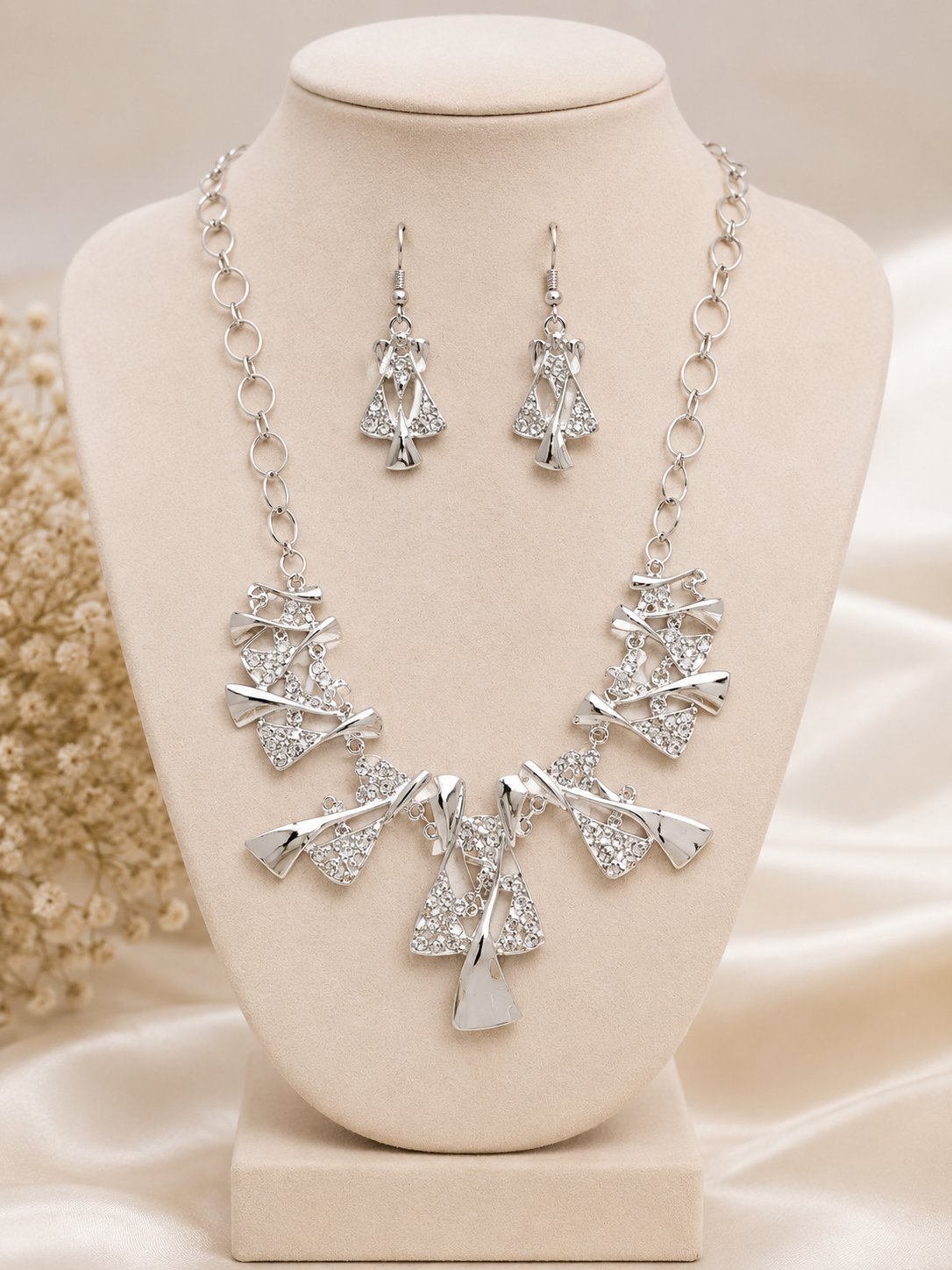 Silver Soiree' Statement Set