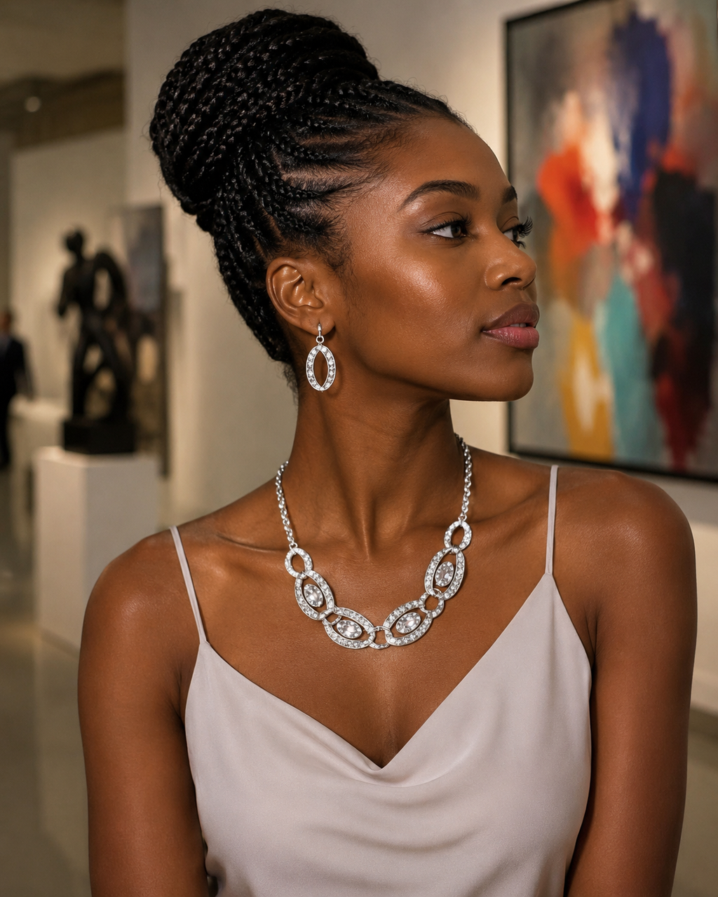 Elise Crystal Oval Set