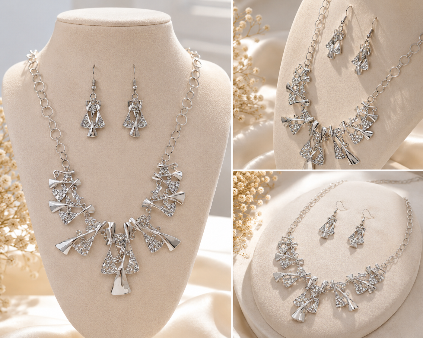 Silver Soiree' Statement Set