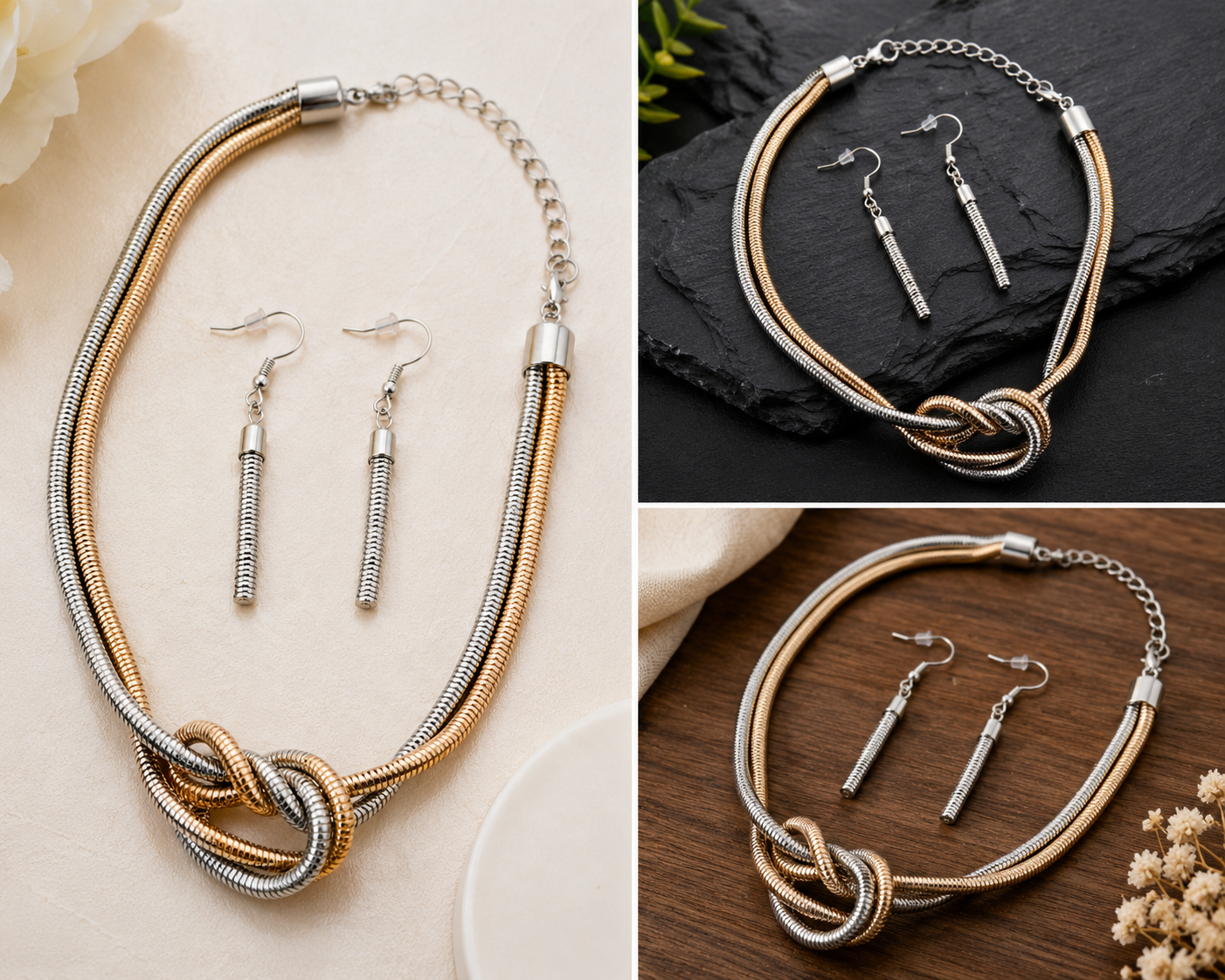Harmony Luxe Knot Necklace Set