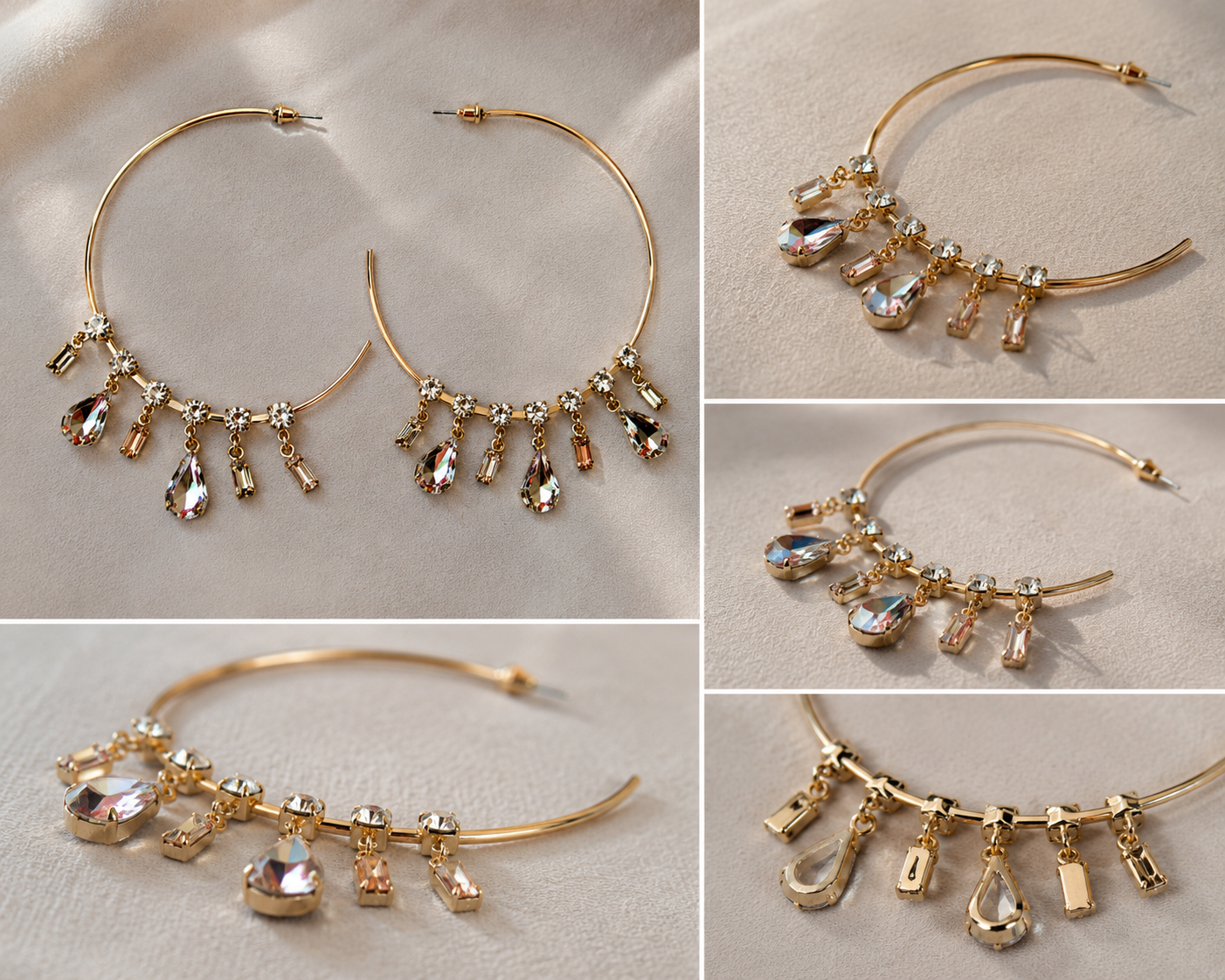 Seraphina Crystal Hoop Earrings