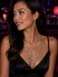 Silver Cascade Necklace Set