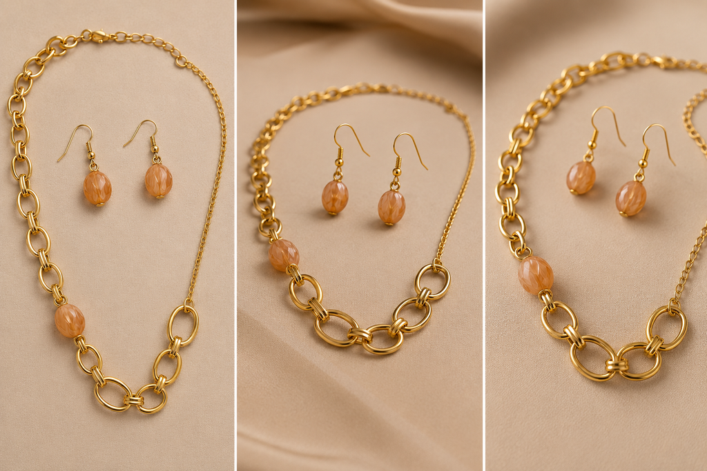 Golden Link Luxe Necklace Set