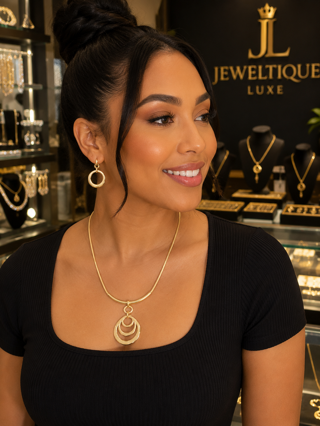 Golden Orbit Luxe Necklace Set