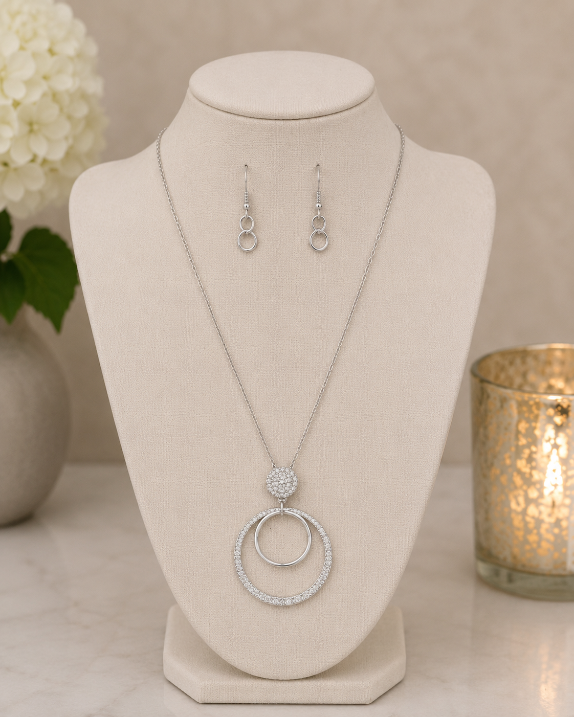 Radiant Halo Luxe Pendant Set